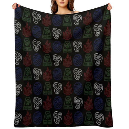 Four Elements Minimalist Throw Blanket