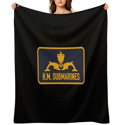 H.M. Submarines Patch Throw Blanket