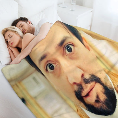 Lin Manuel Miranda Biting His Lip Throw Blanket