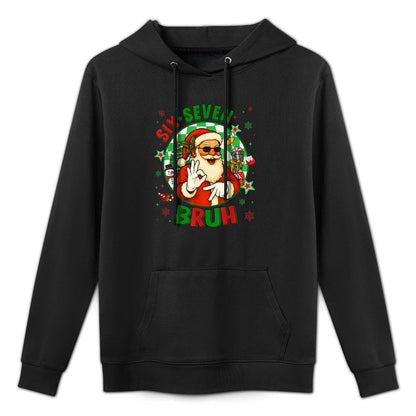 Funny Six Seven Bruh Santa Meme 67 Christmas Boy Girl Kid Customizable Surface Hoodie