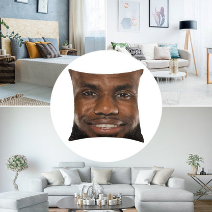 King James Lebron Linen Throw Pillow Cover