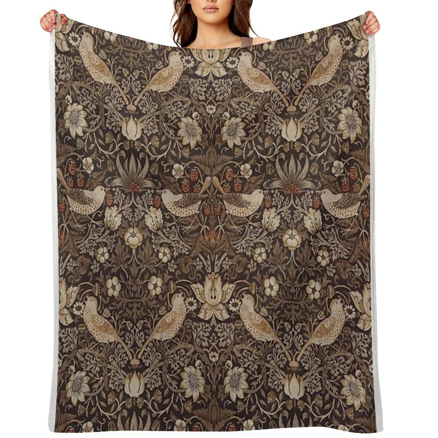 William Morris - Strawberry Thief Throw Blanket