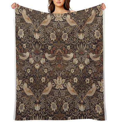 William Morris - Strawberry Thief Throw Blanket