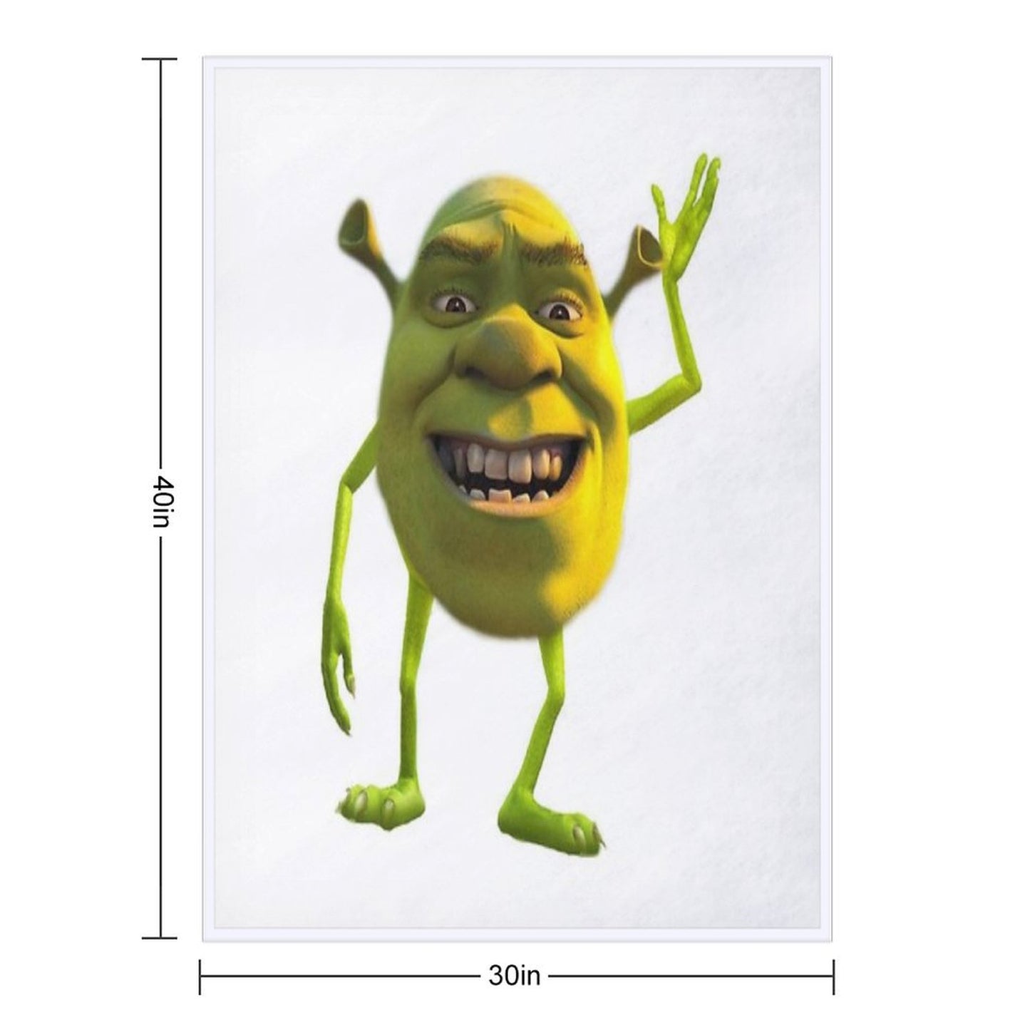 Shrek Wazowski Throw Blanket