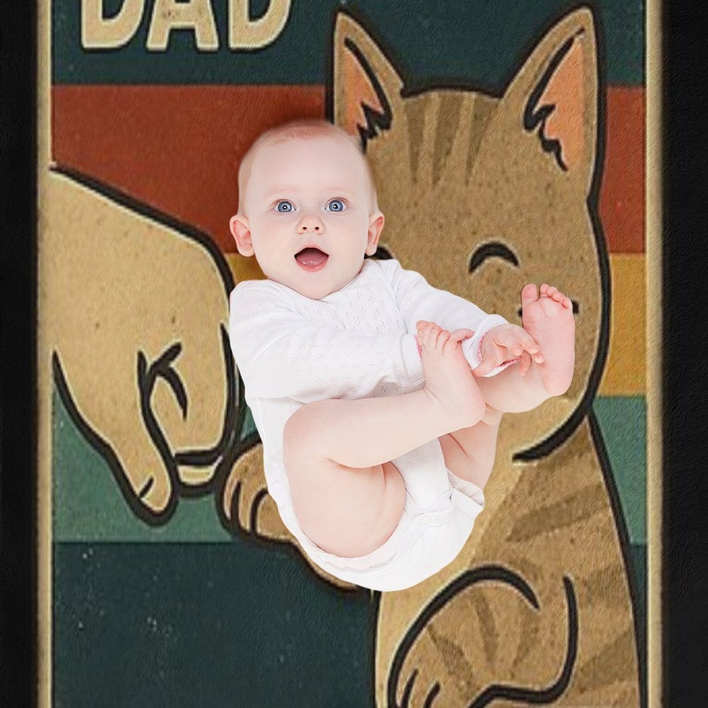 Best Cat Dad Ever Throw Blanket