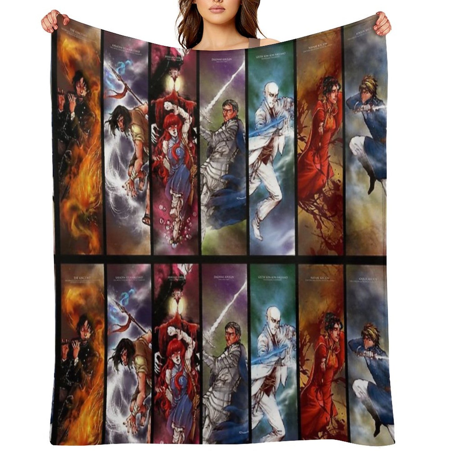 The Stormlight Archive Epic Fantasy Novel 2022 By Brandon Sanderson Character Fanart Collage Throw Blanket