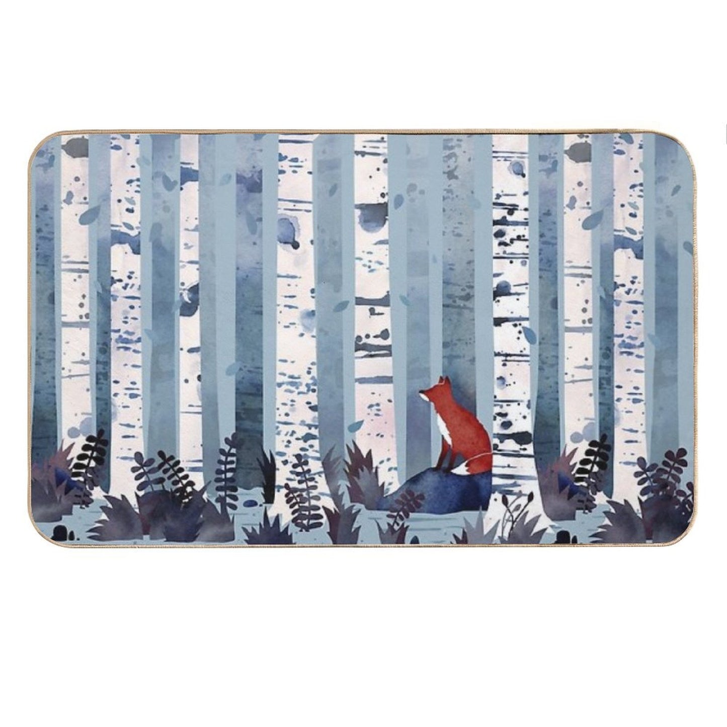 The Birches (in Blue) Bath Mat