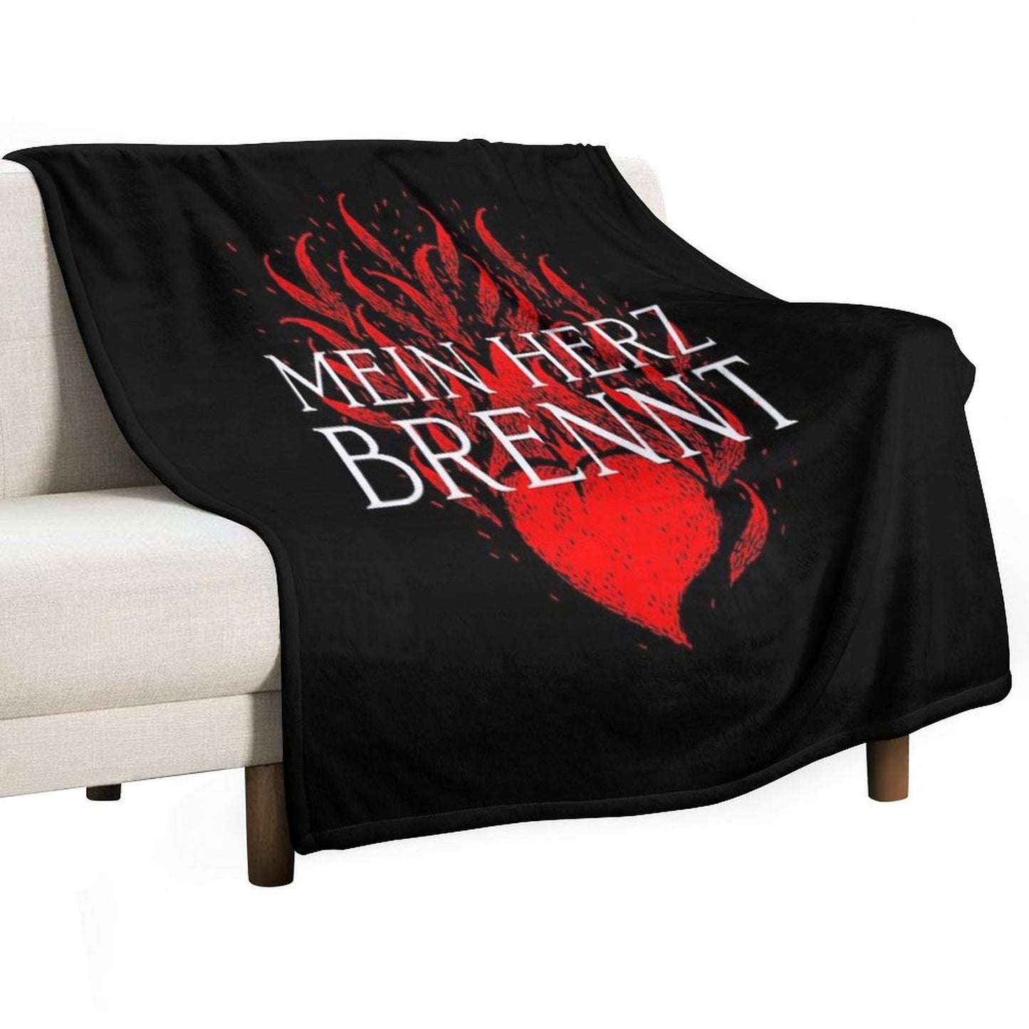 Mein Herz Brennt Throw Blanket