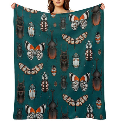 Bugs And Beetles Throw Blanket