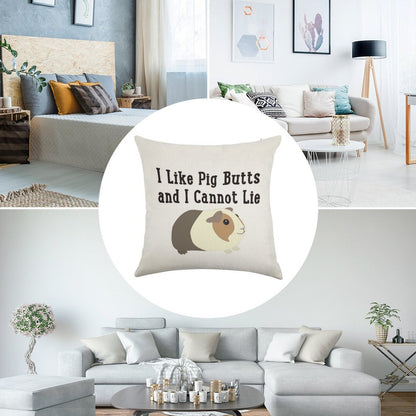 Guinea Pig Butts Linen Throw Pillow Cover