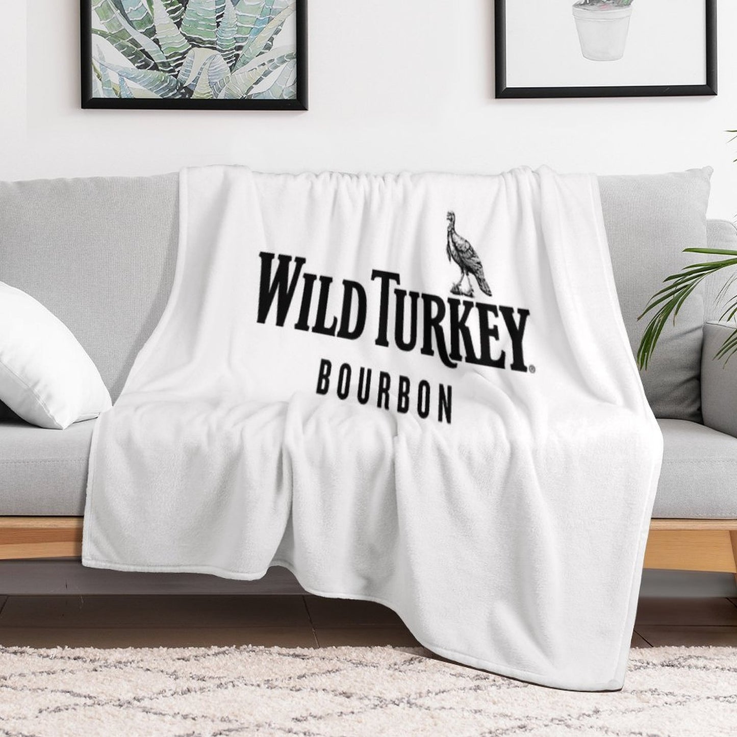 Wild Turkey Bourbon Cap Throw Blanket