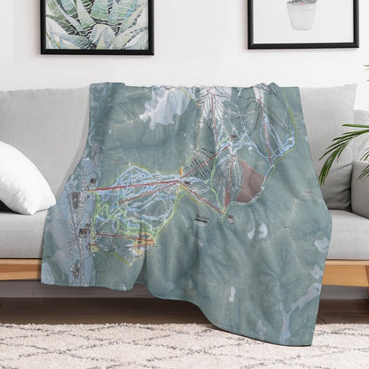 Keystone Resort Trail Map Throw Blanket