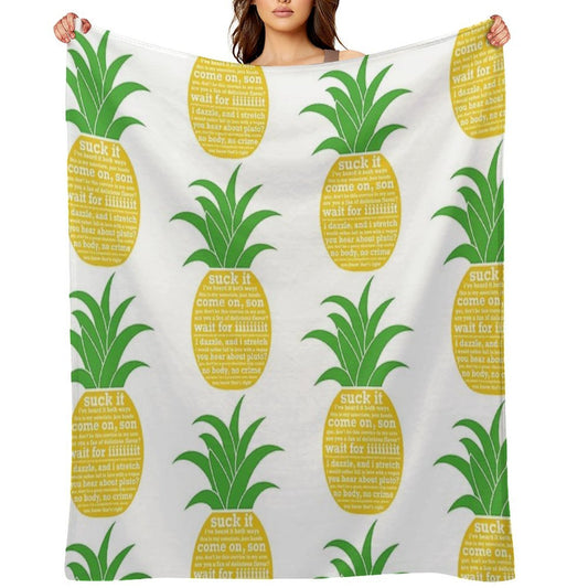 Psych Quotes Pineapple Throw Blanket