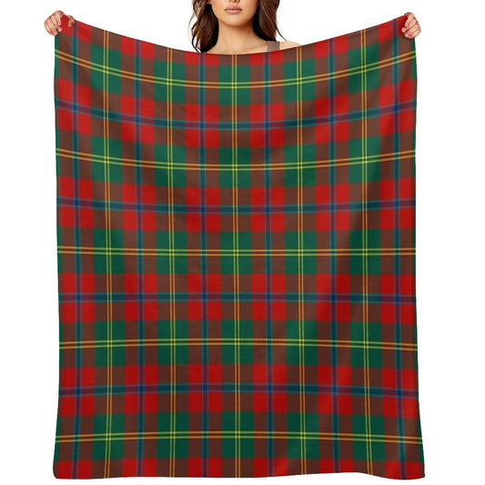 HUTCHINSON (Hutcheson) Tartan ✧ Border Reiver Clan & Family Name Plaid Throw Blanket