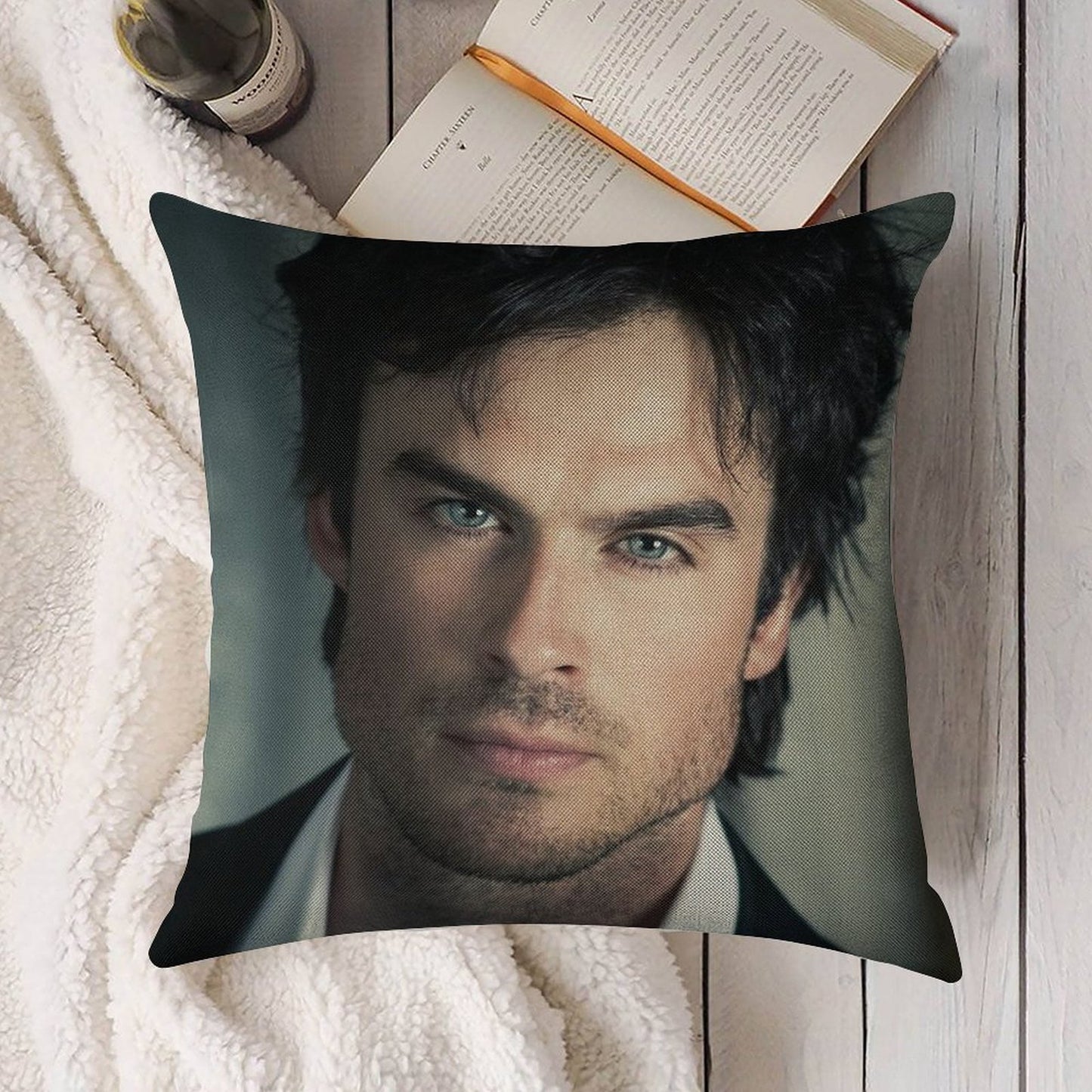 Ian Linen Throw Pillow Cover