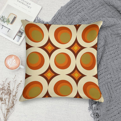 Mid-Century Modern 70s Soft Ultra-Soft Texture Throw Pillow