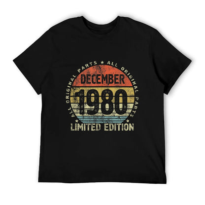 40th Birthday Womens Gift, December 1980 Limited Edition  High-quality Stitching T-Shirt