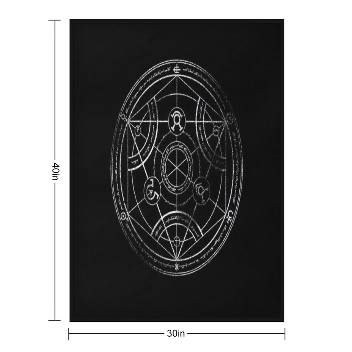 Human Transmutation Circle - Chalk Throw Blanket