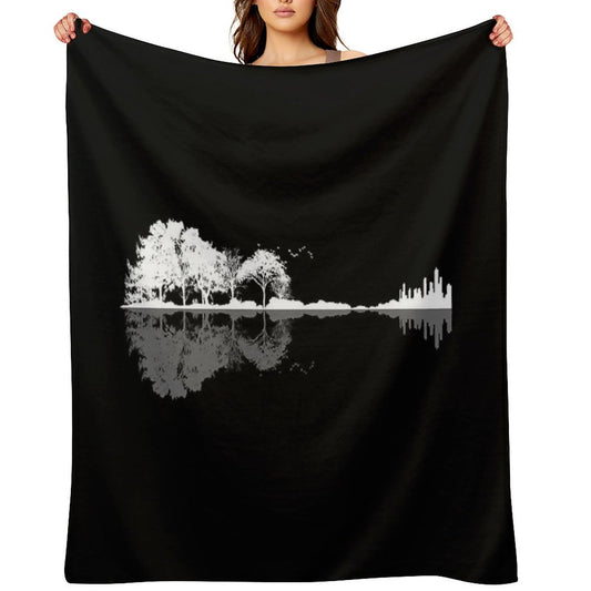 Nature Guitar Throw Blanket