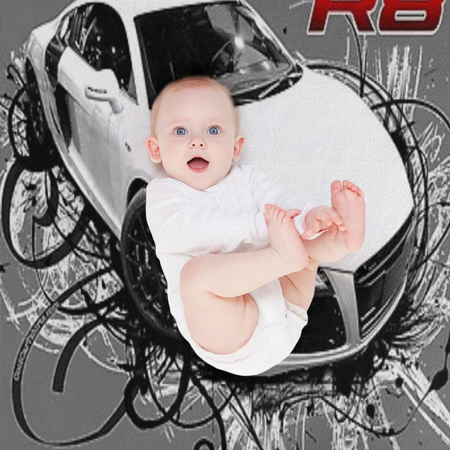 Audi R8 in Swirls Throw Blanket