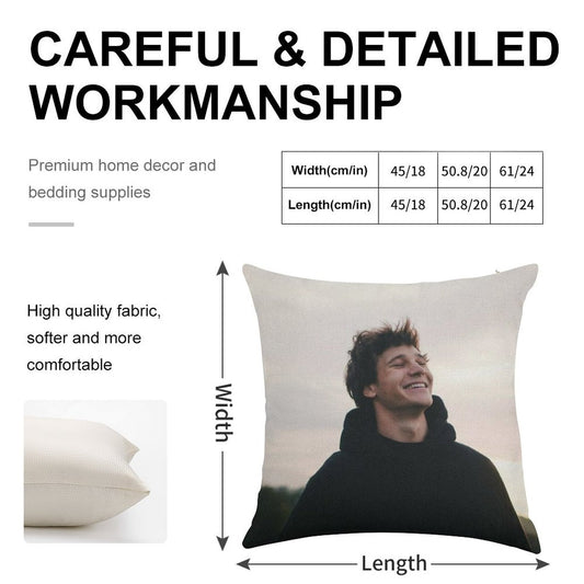 Wincent Weiss Linen Throw Pillow Cover