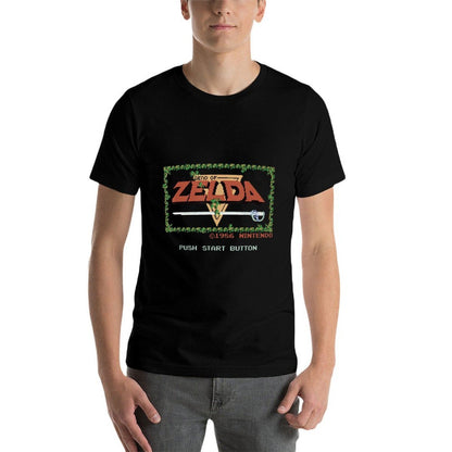 Nintendo Legend of Zelda Classic NES Title Screen  Eco-friendly Material T-Shirt