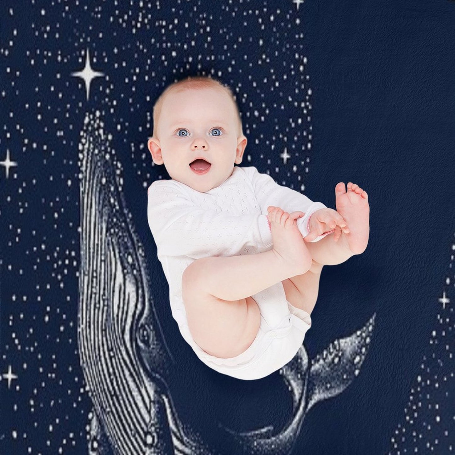 Starry Whale Throw Blanket