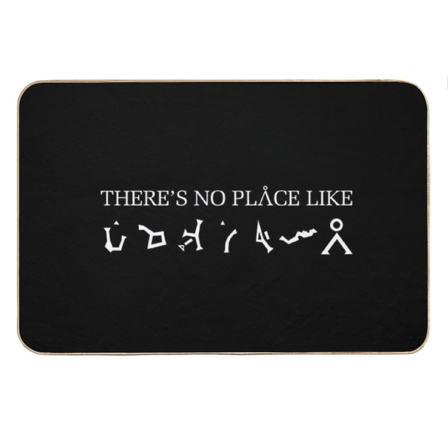 Stargate There’s No Place Like Earth , White Letters Bath Mat