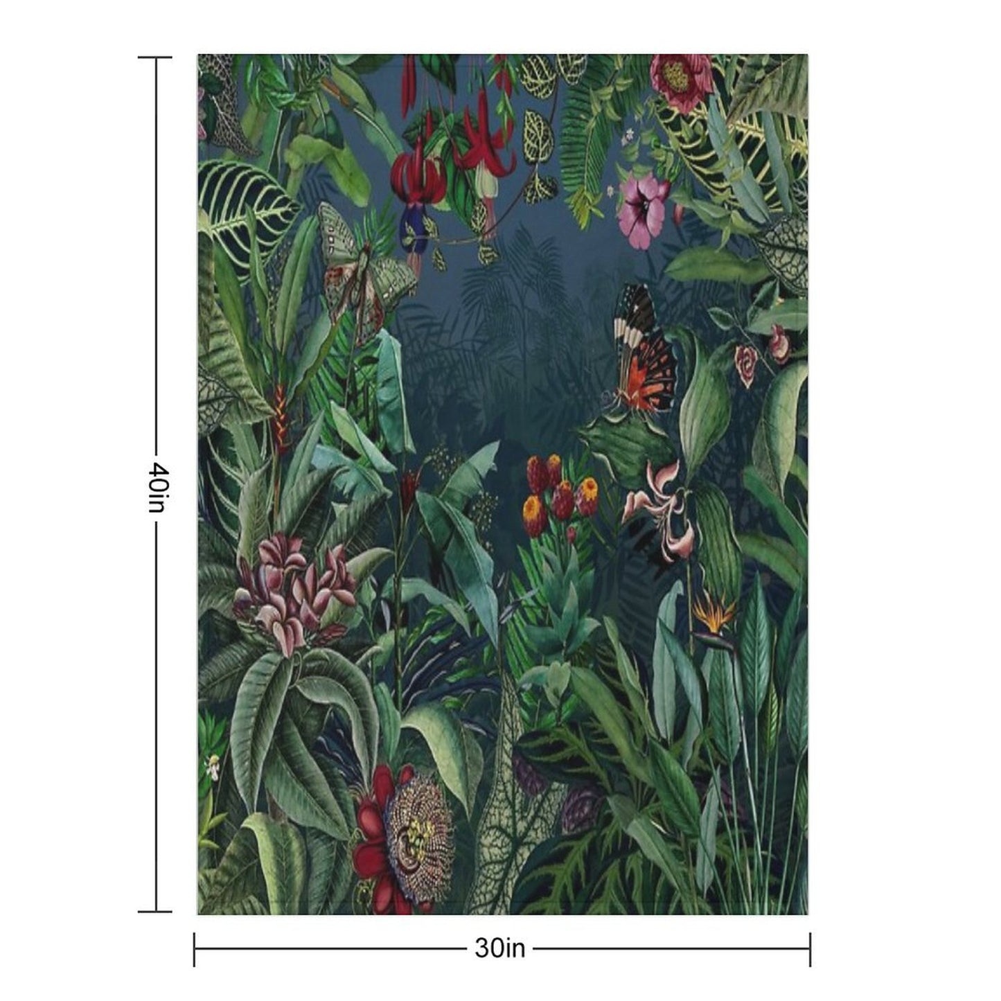 Midnight Rainforest I Throw Blanket