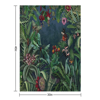 Midnight Rainforest I Throw Blanket