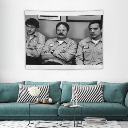 Jim, Dwight And Michael at Utica Tapestry