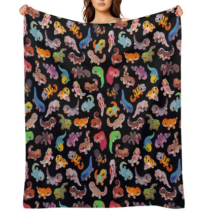 Gecko - Dark Throw Blanket