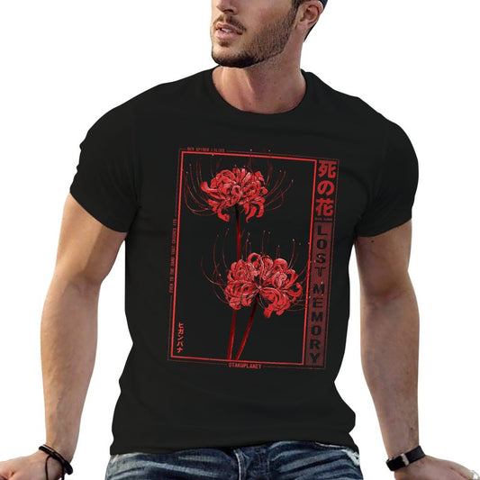 Japanese Spider Lily Soft Grunge Anime Aesthetic Flower T-Shirt