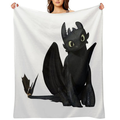 Toothless (Night Fury) Throw Blanket