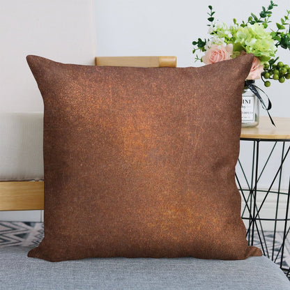 Old Metal Iron Rust Linen Throw Pillow Cover