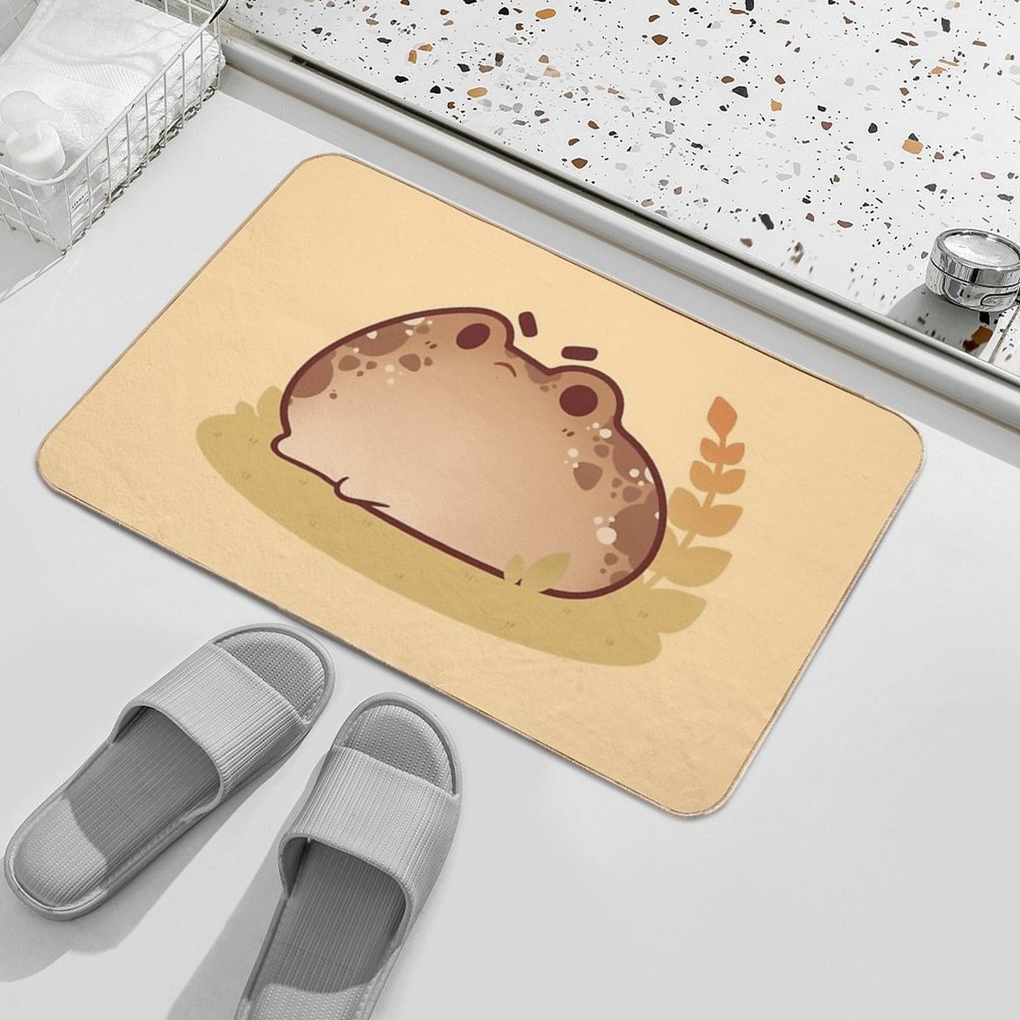 Grumpy Desert Rain Frog Bath Mat