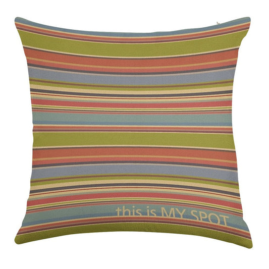 This Is My Spot Linen Throw Pillow Cover