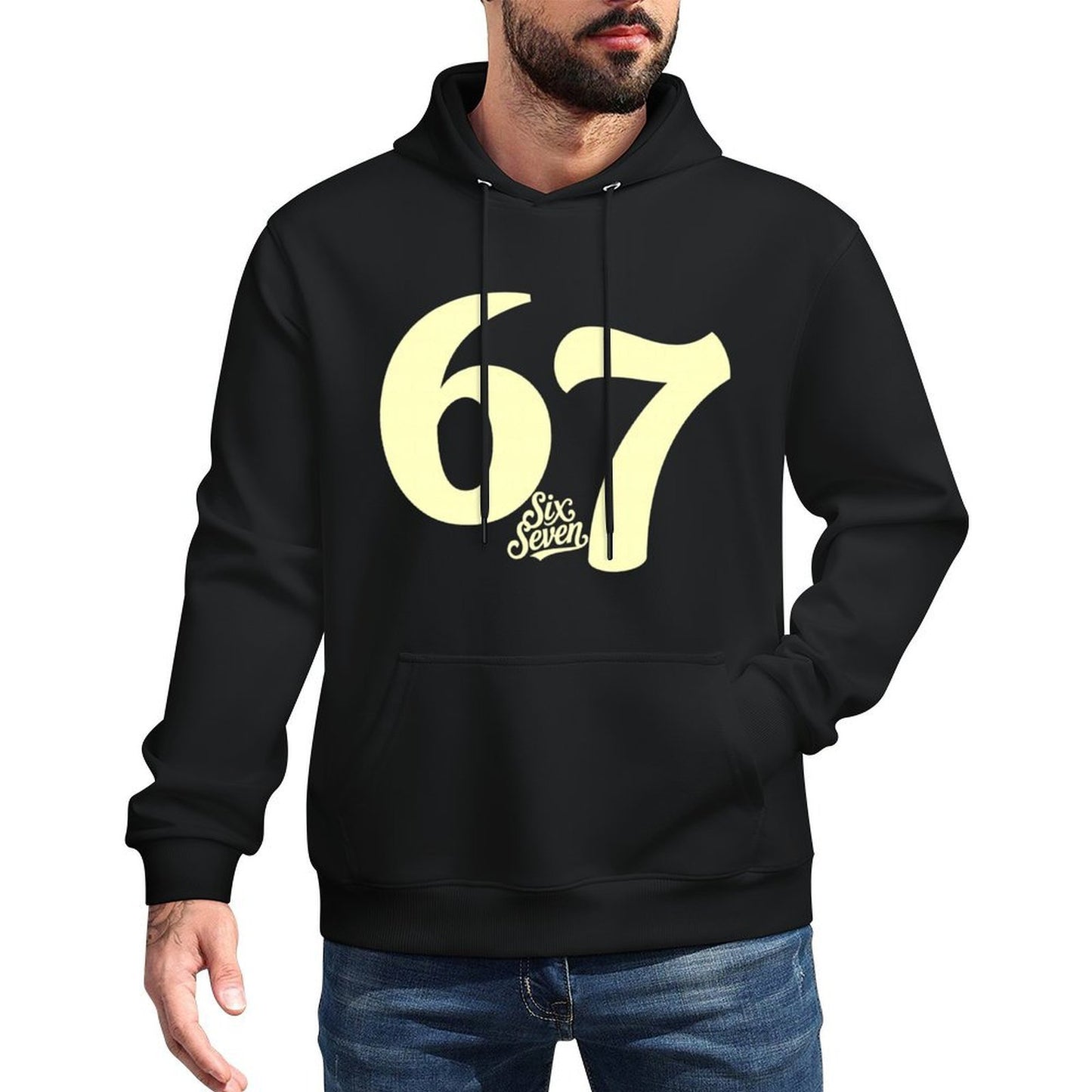 Funny Six Seven 6 7 67 Meme Gen Alpha Slang Boys Girls Kids Medium-Weight Fabric Hoodie
