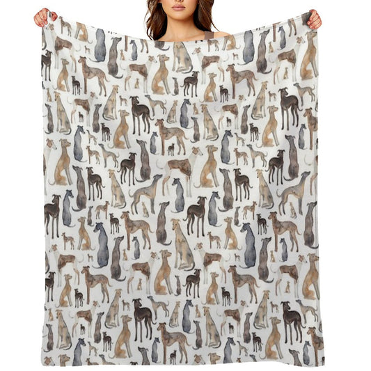 Greyhounds, Wippets And Lurcher Dogs! Throw Blanket