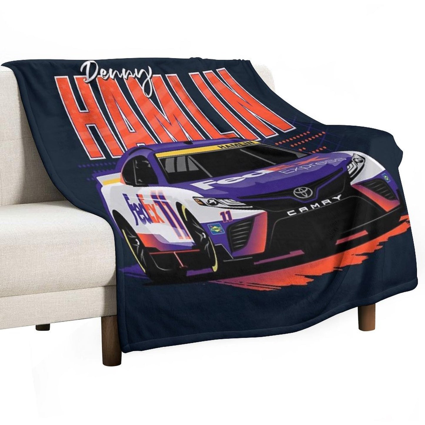 Denny Hamlin 2022 Nascar Playoffs Throw Blanket