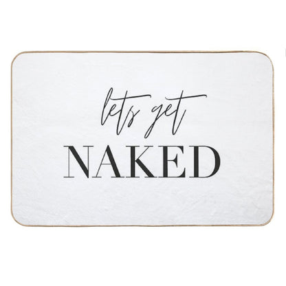 Lets Get Naked, Bathroom, Fun, Bathroom Deco, Bathroom Shower Curtain, Bathroom Rug, Bathroom Fun Bath Mat