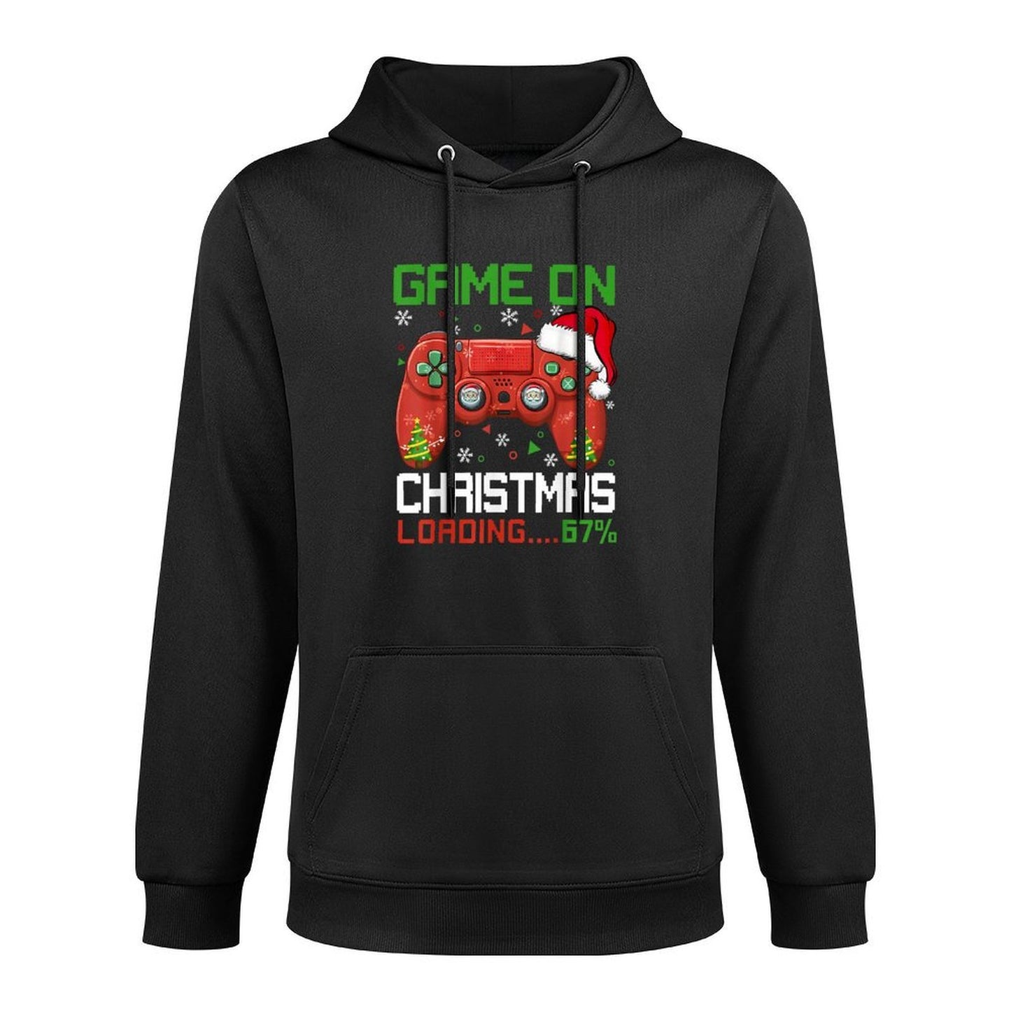 Game On Christmas Loading 67 Funny 6 7 Meme Xmas Cotton-Polyester Blend Hoodie