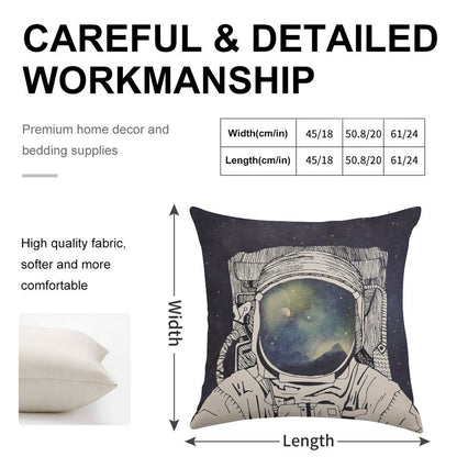 Dreaming Of Space Linen Throw Pillow Cover
