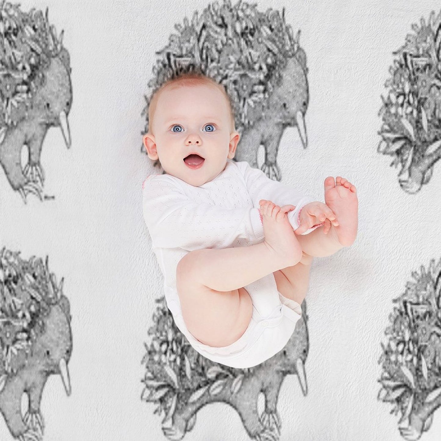 Botanical Echidna Throw Blanket