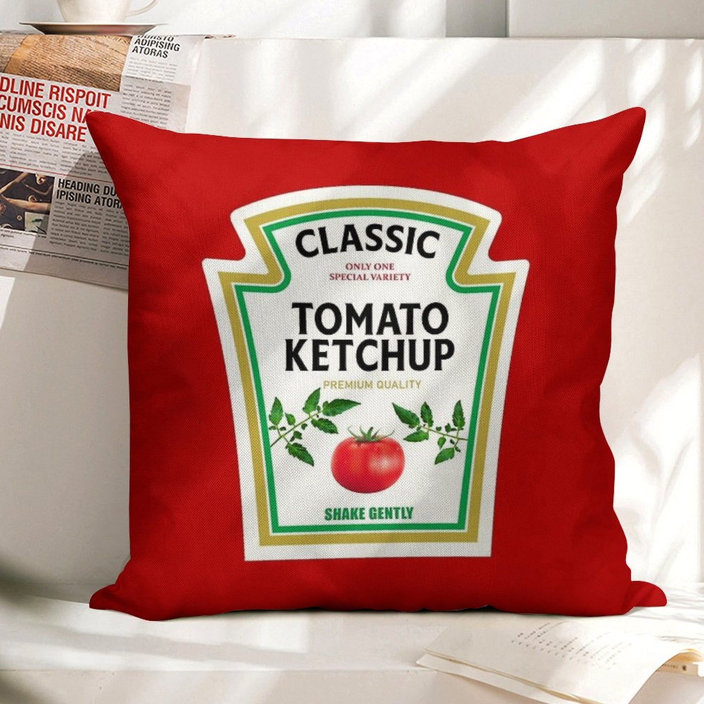 Ketchup Halloween 2023 Costume Family Group Matching Couple Mustard Mayo Linen Throw Pillow Cover