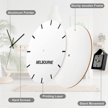 Melbourne Time Zone Newsroom Wall Clock