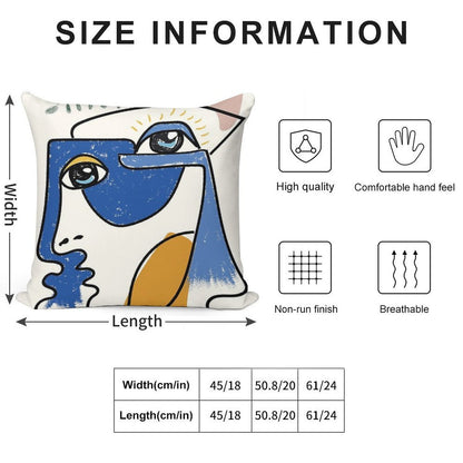 Minimal  Cute Face Soft Durable Construction Throw Pillow