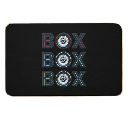 Box Box Box Radio Call To Pit Stop Bath Mat