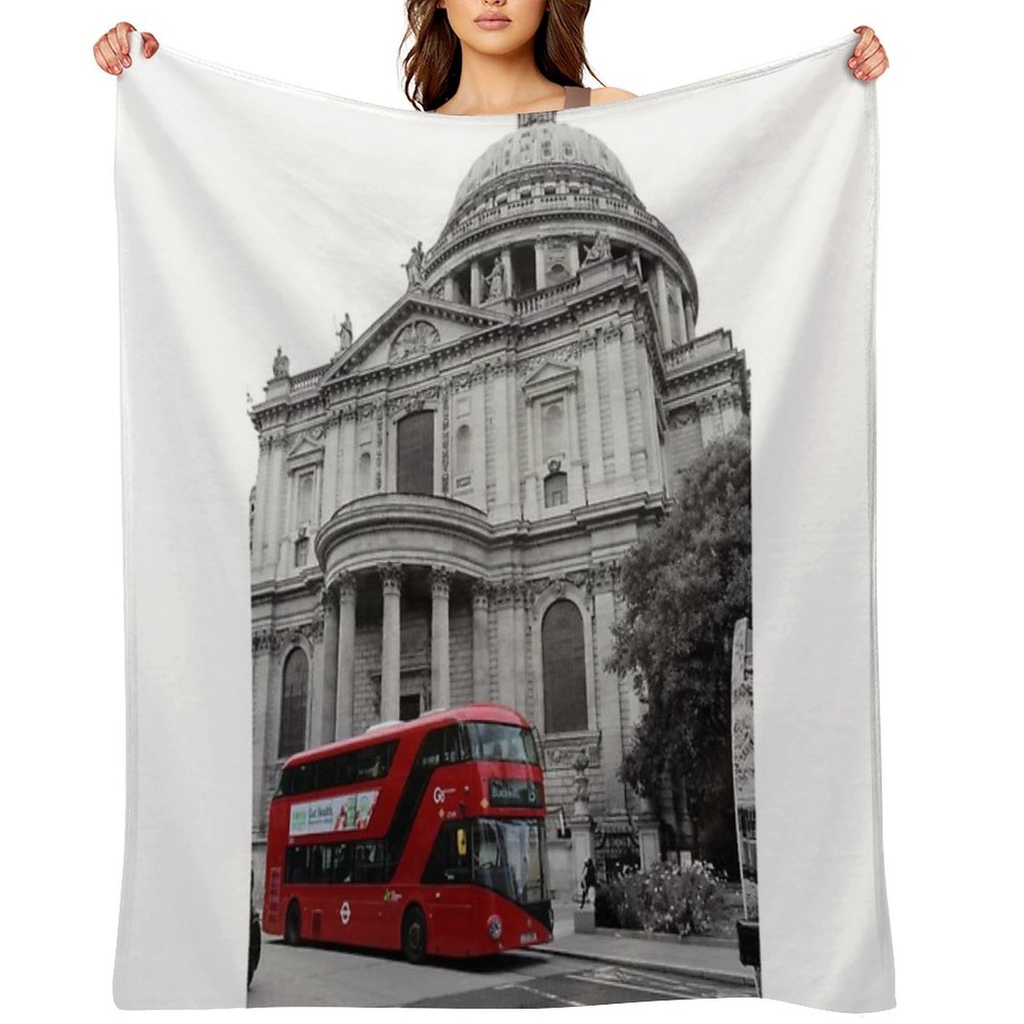 London Street Photography Print Throw Blanket