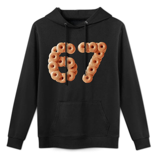 67 Glazed Donuts Meme Funny Six Seven Gen Alpha Slang 67 Layering Staple Hoodie